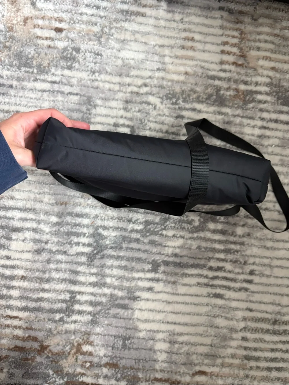 lululemon athletica Black Nylon Crossbody Messenger Bag